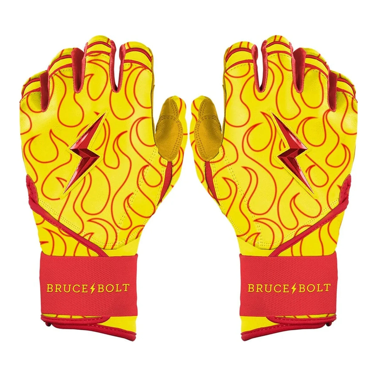 BRUCE BOLT Signature Series Adult Long Cuff Batting Gloves product view 1
