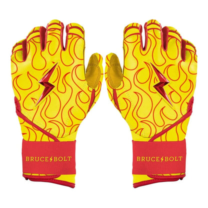 BRUCE BOLT Signature Series Adult Long Cuff Batting Gloves