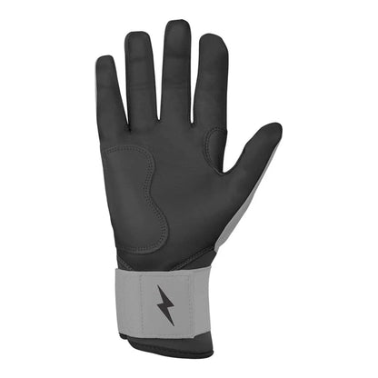BRUCE BOLT Grey Series Adult Long Cuff Batting Gloves - Charcoal