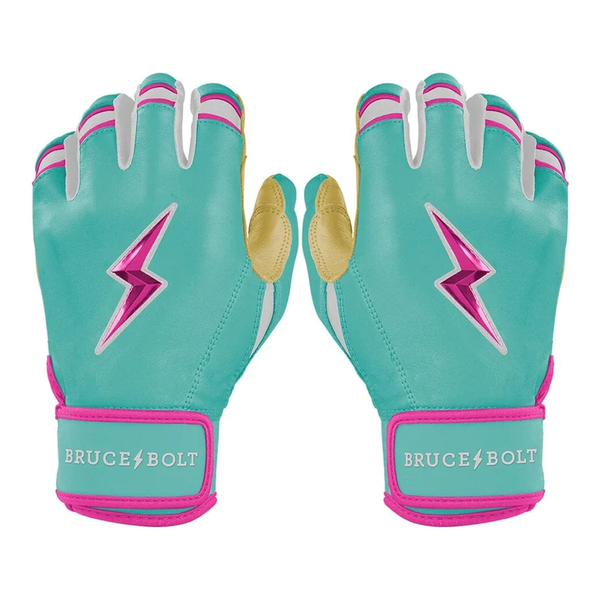 BRUCE BOLT Signature Series Adult Short Cuff Batting Gloves product view 1