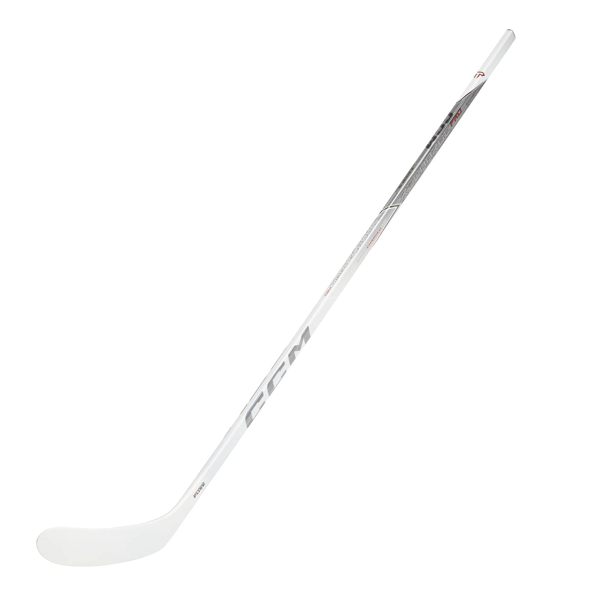 CCM Tacks Recharge Pro Youth Hockey Stick - White full product view