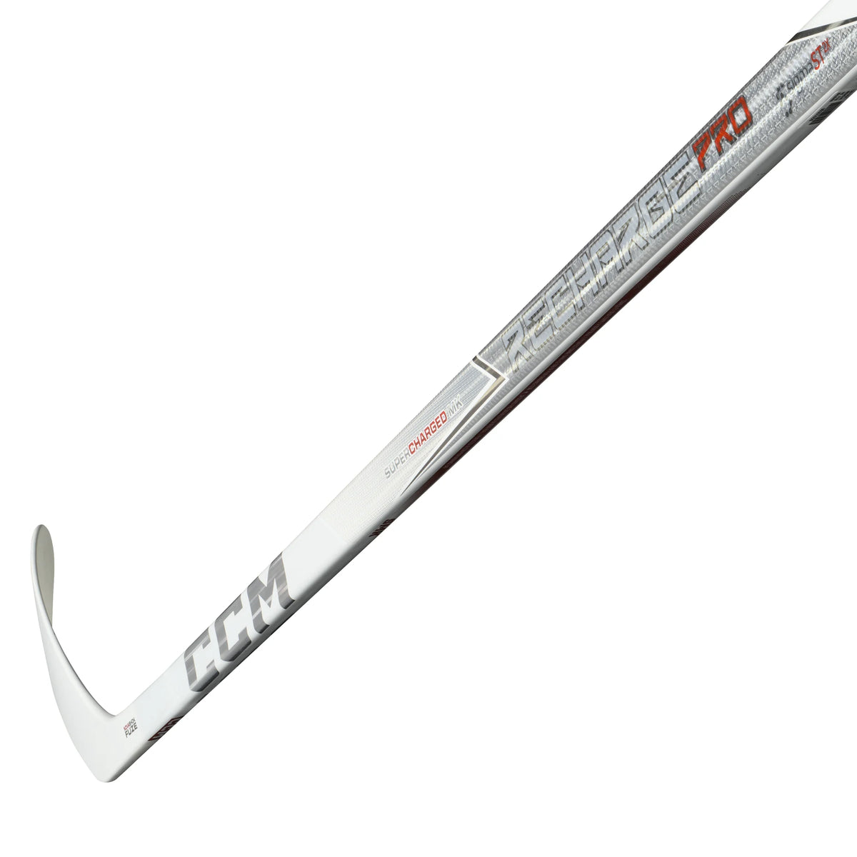 CCM Tacks Recharge Pro Youth Hockey Stick - White alternate product view 3