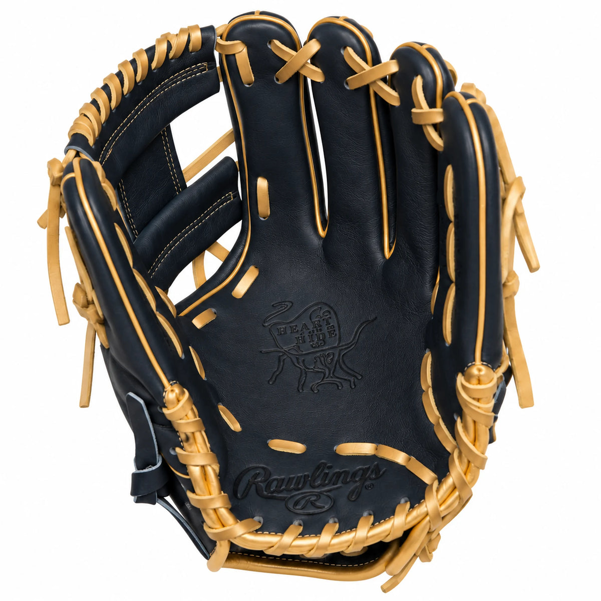 Rawlings Heart of the Hide 11.5" Infield Baseball Glove (Navy)