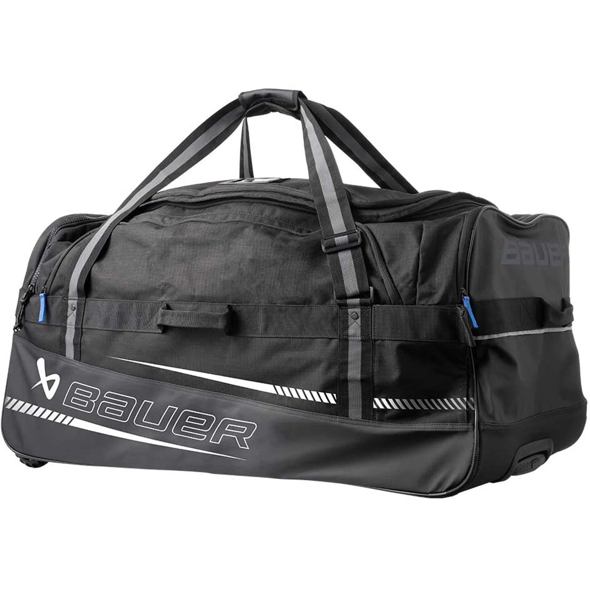 Authentic exact-model bauer elite s24 senior wheeled black photograph, UPC 688698659504.