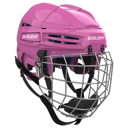 Bauer Prodigy 2.0 Youth Hockey Helmet Combo (2026), pink, with cage