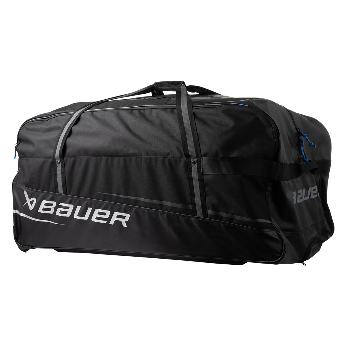 Bauer Premium Wheeled Goalie Bag S24 2024, Black official Bauer manufacturer photo, UPC 688698659528