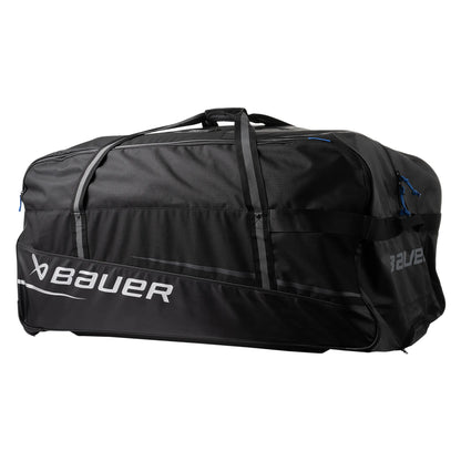 Bauer Premium Wheeled Goalie Bag S24 2024, Black official Bauer manufacturer photo, UPC 688698659528