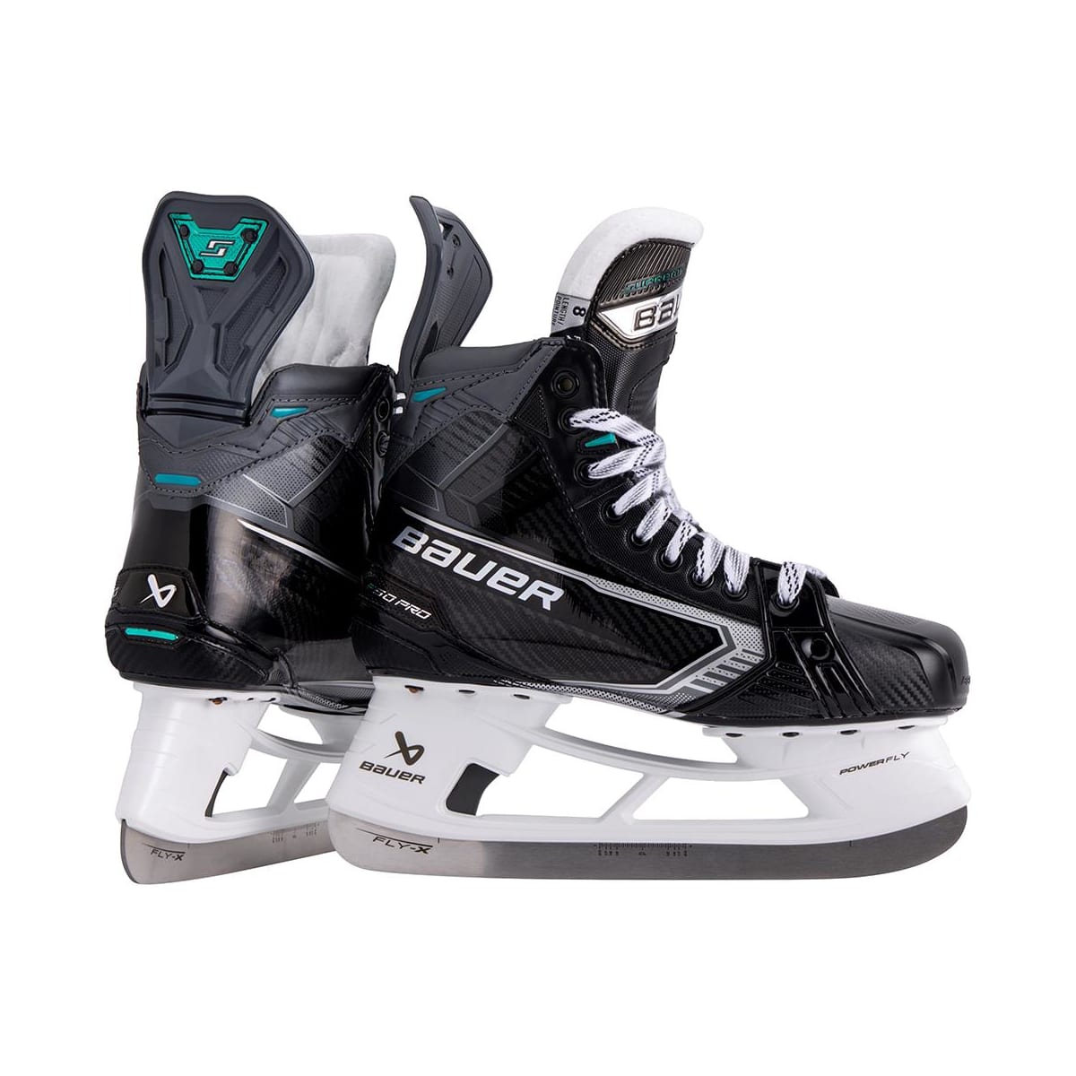 Bauer Supreme F50 Pro Senior Hockey Skates pair, rear and side view