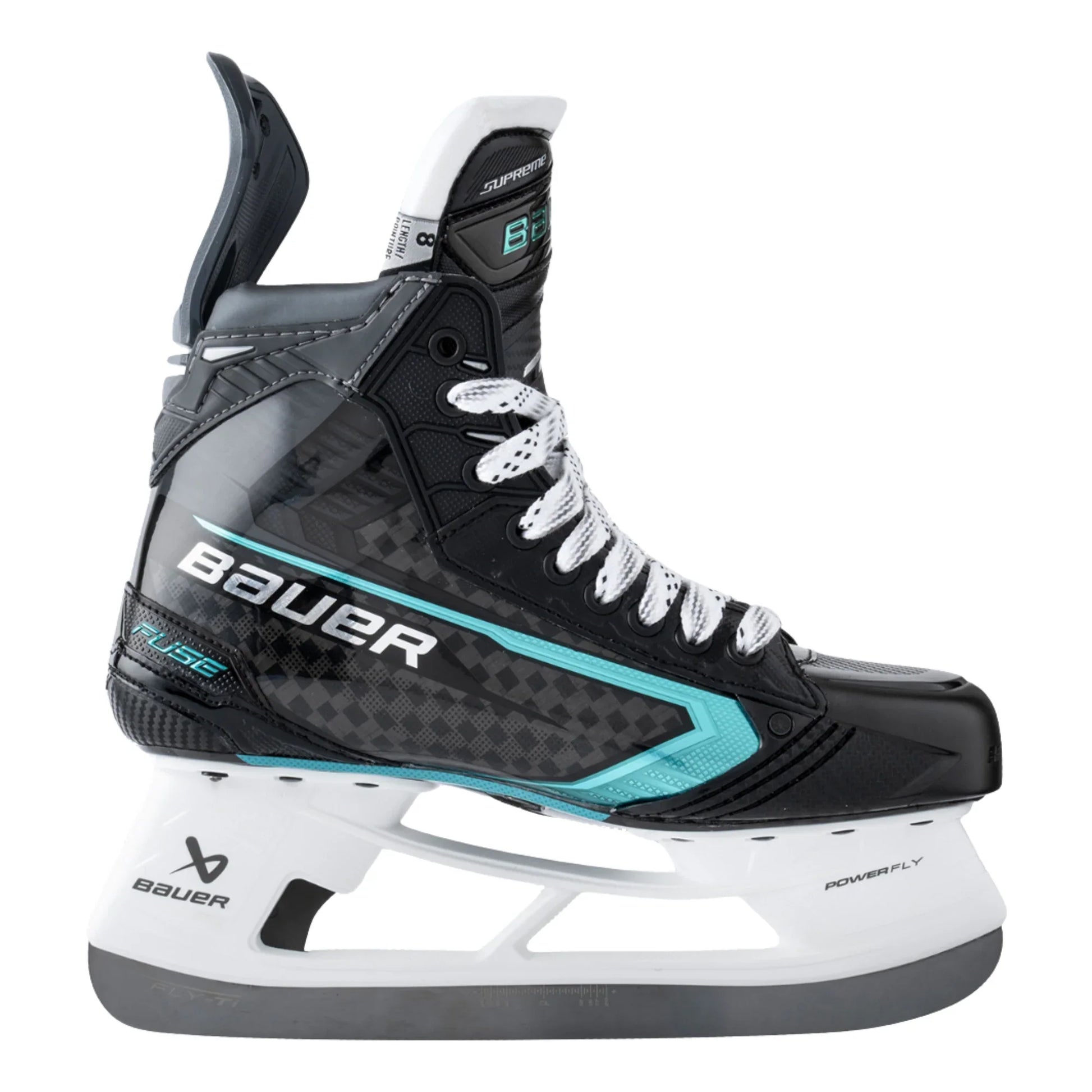 Bauer Supreme Fuse Intermediate Hockey Skates pair on white background