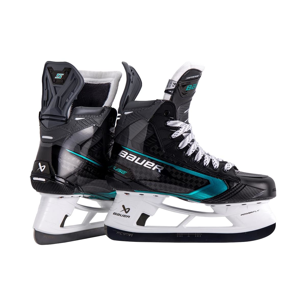 Bauer Supreme Fuse Senior Hockey Skates pair, rear and side view