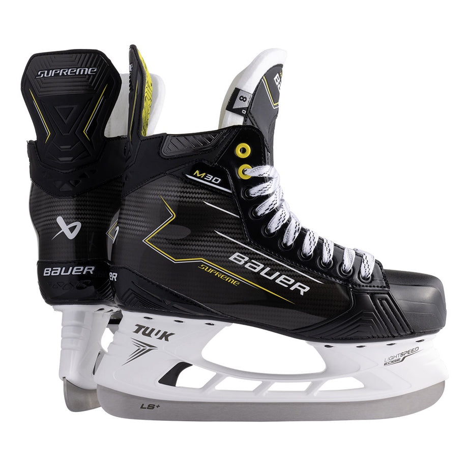 Bauer Supreme M30 Intermediate Hockey Skates - side and rear pair view