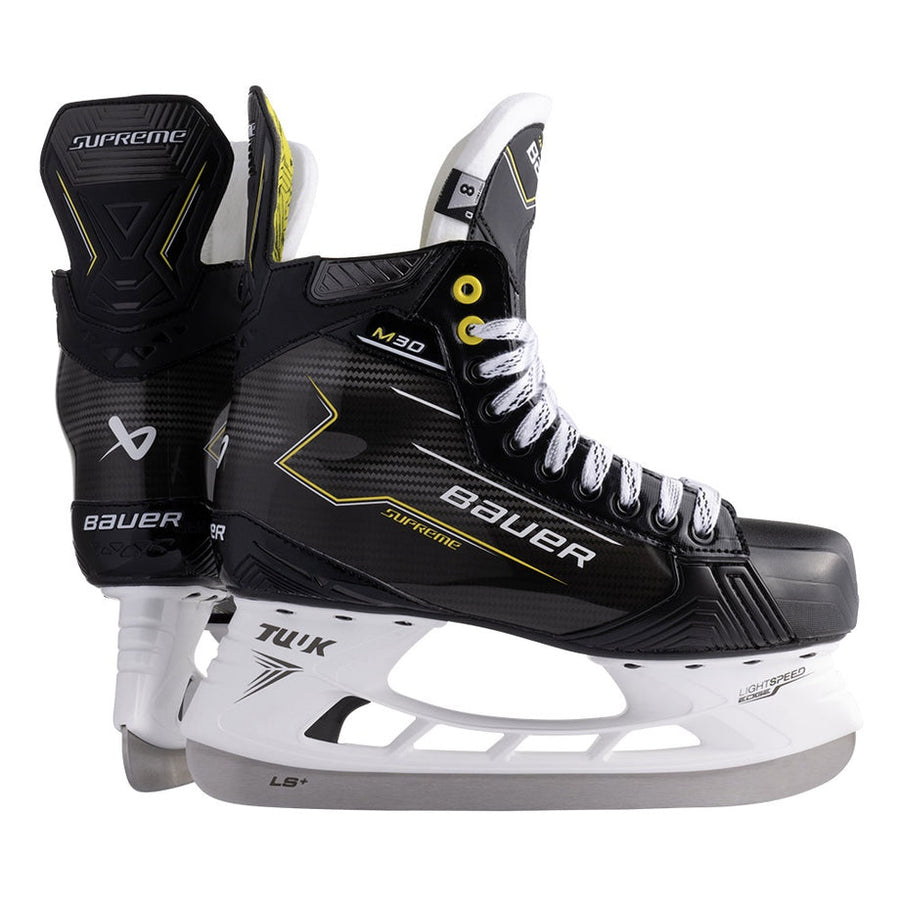 Bauer Supreme M30 Intermediate Hockey Skates - side and rear pair view