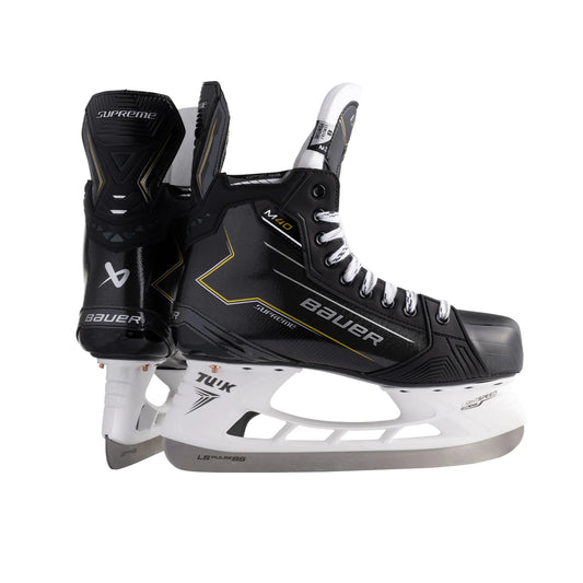 Bauer Supreme M40 Intermediate Hockey Skates - side profile and rear heel pair view