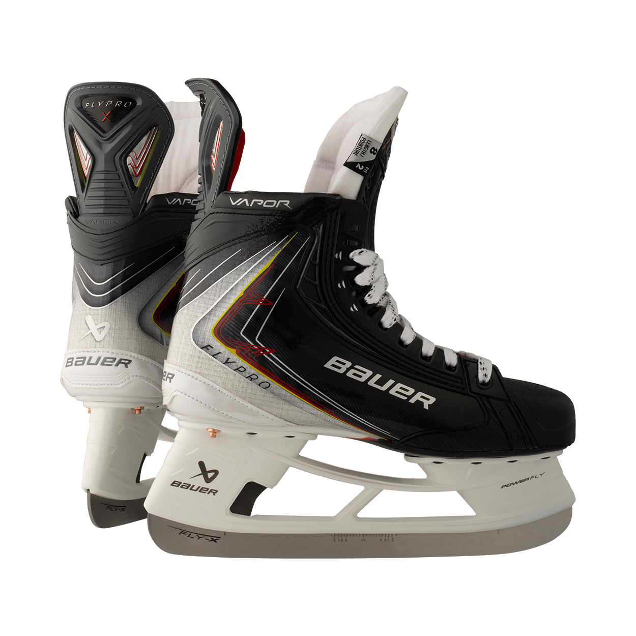 Bauer Vapor Flypro Intermediate Hockey Skates - side and rear pair view