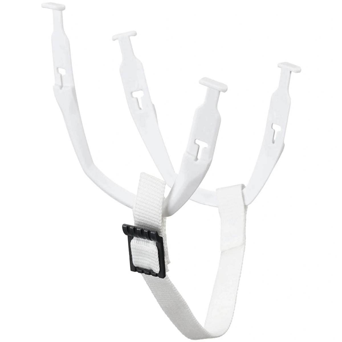 CCM Tacks 910 and 720 helmet replacement chinstrap and earloops kit in White on pure white background