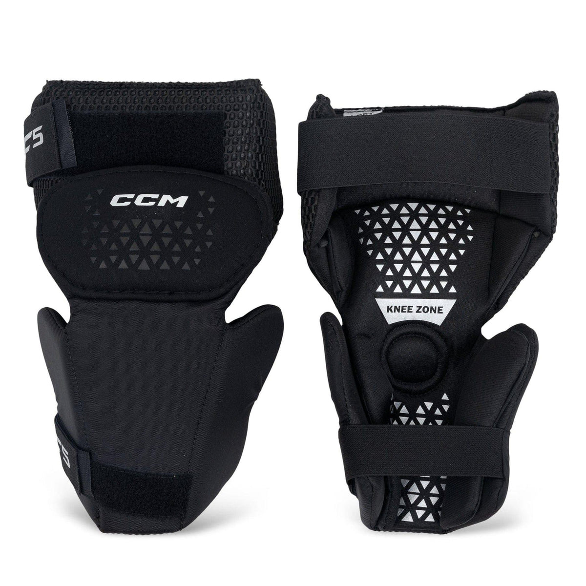 CCM Axis F5 Intermediate Goalie Knee Pads - front product view