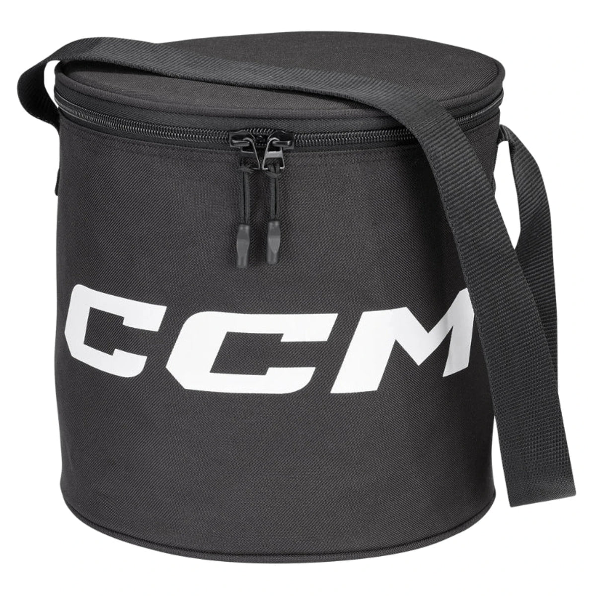 CCM BPUCK10 Black 10-inch puck bag, exact UPC 191520671419 authentic product photograph.