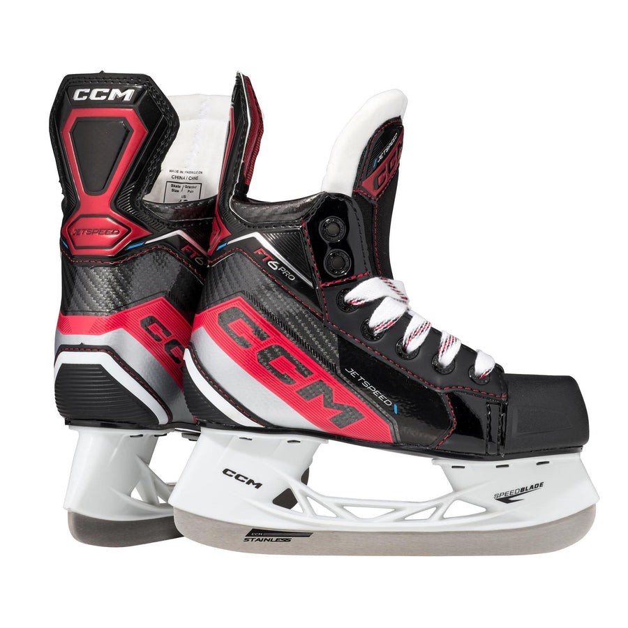 CCM Jetspeed FT6 Pro Youth Hockey Skates - pair rear and side view