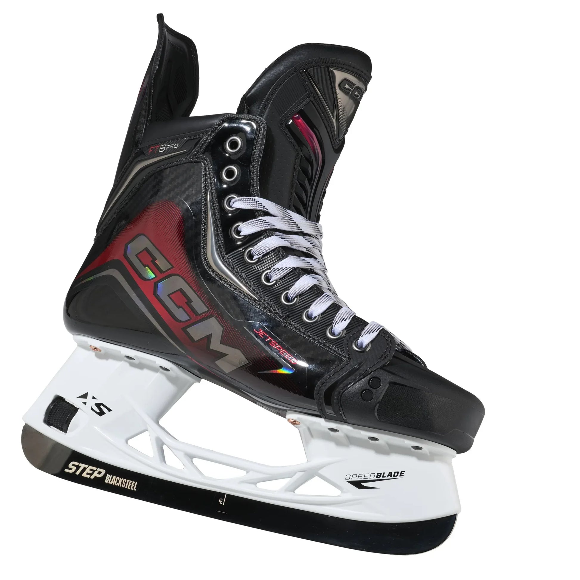 CCM Jetspeed FT8 Pro Senior Hockey Skates holder and runner detail