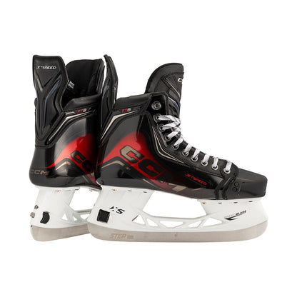 CCM Jetspeed FT8 Senior Hockey Skates pair, rear and side view
