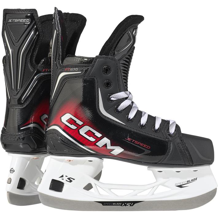 CCM Jetspeed FT870 Junior Hockey Skates - rear and side pair view