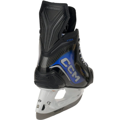 CCM Jetspeed XTRA Senior Hockey Skates three-quarter rear and side view on white background