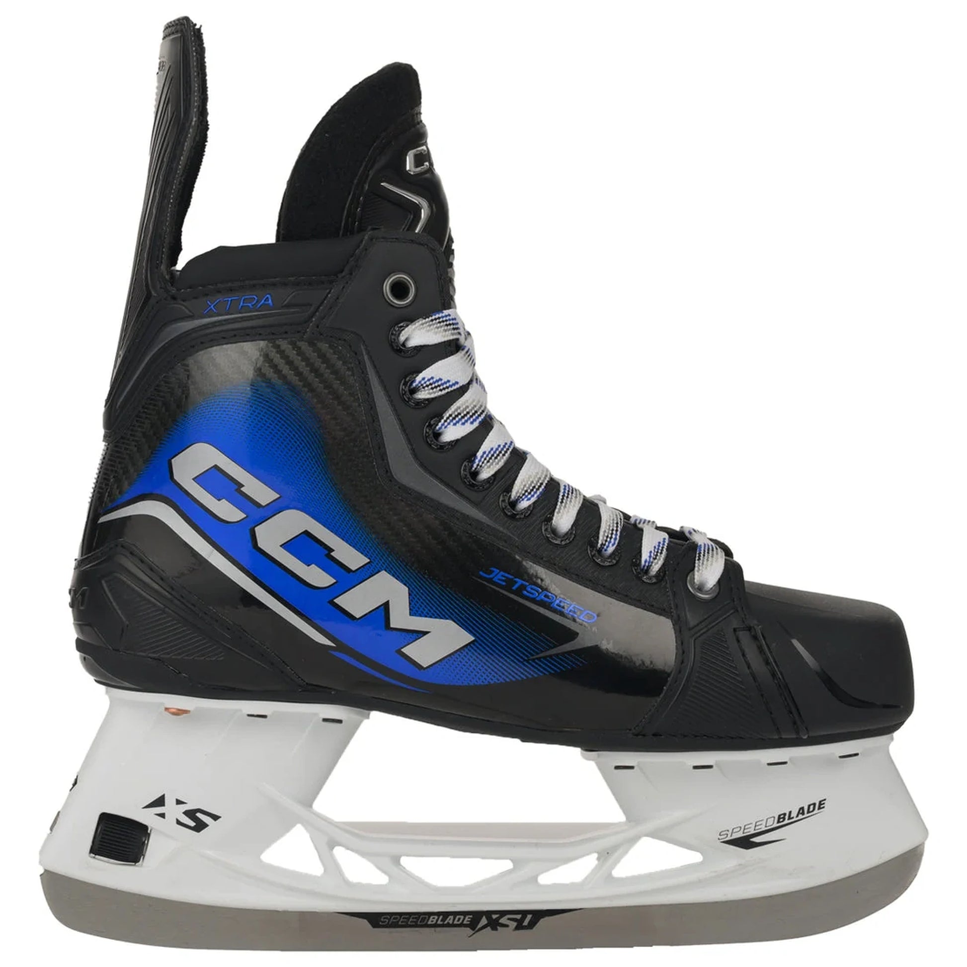 CCM Jetspeed XTRA Senior Hockey Skates side view on white background