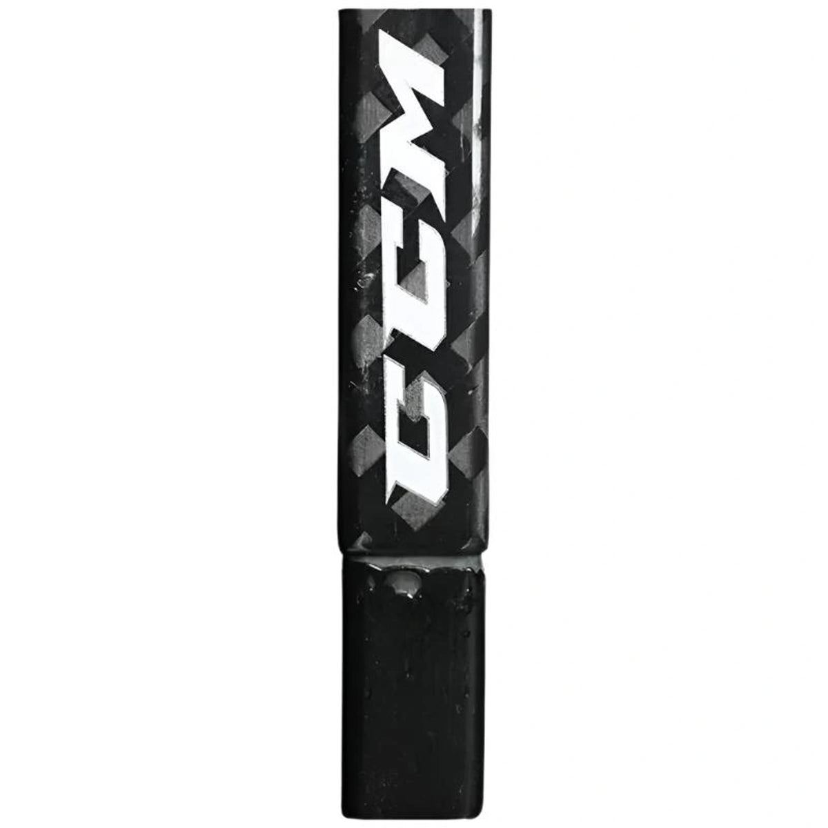 CCM Senior 4-inch R-shape composite hockey stick end plug, black, product only on white