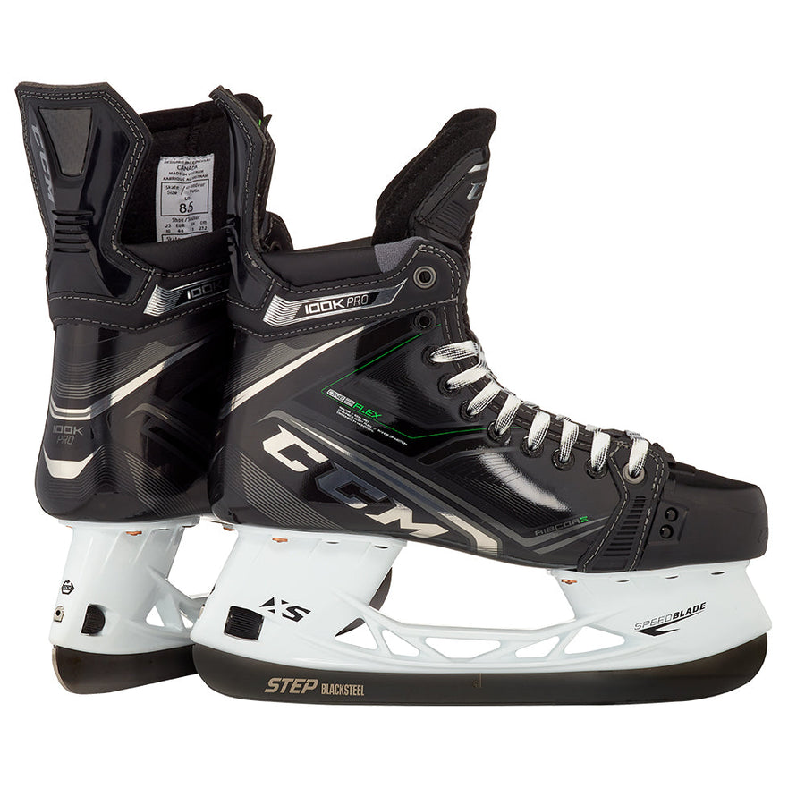 CCM Ribcor 100K Pro Intermediate Hockey Skates - rear and side pair view