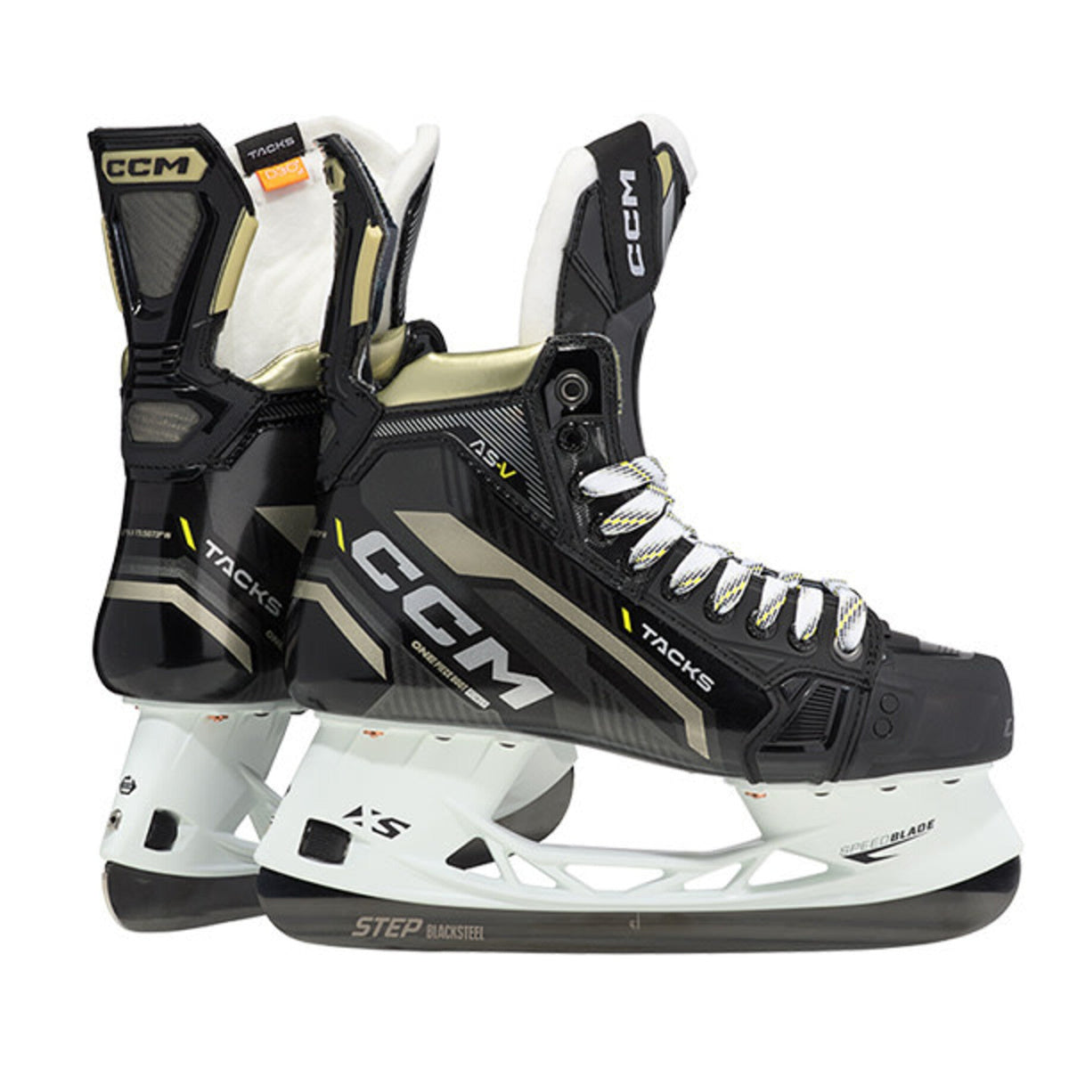 CCM Tacks AS-V Intermediate Hockey Skates - pair rear and side view
