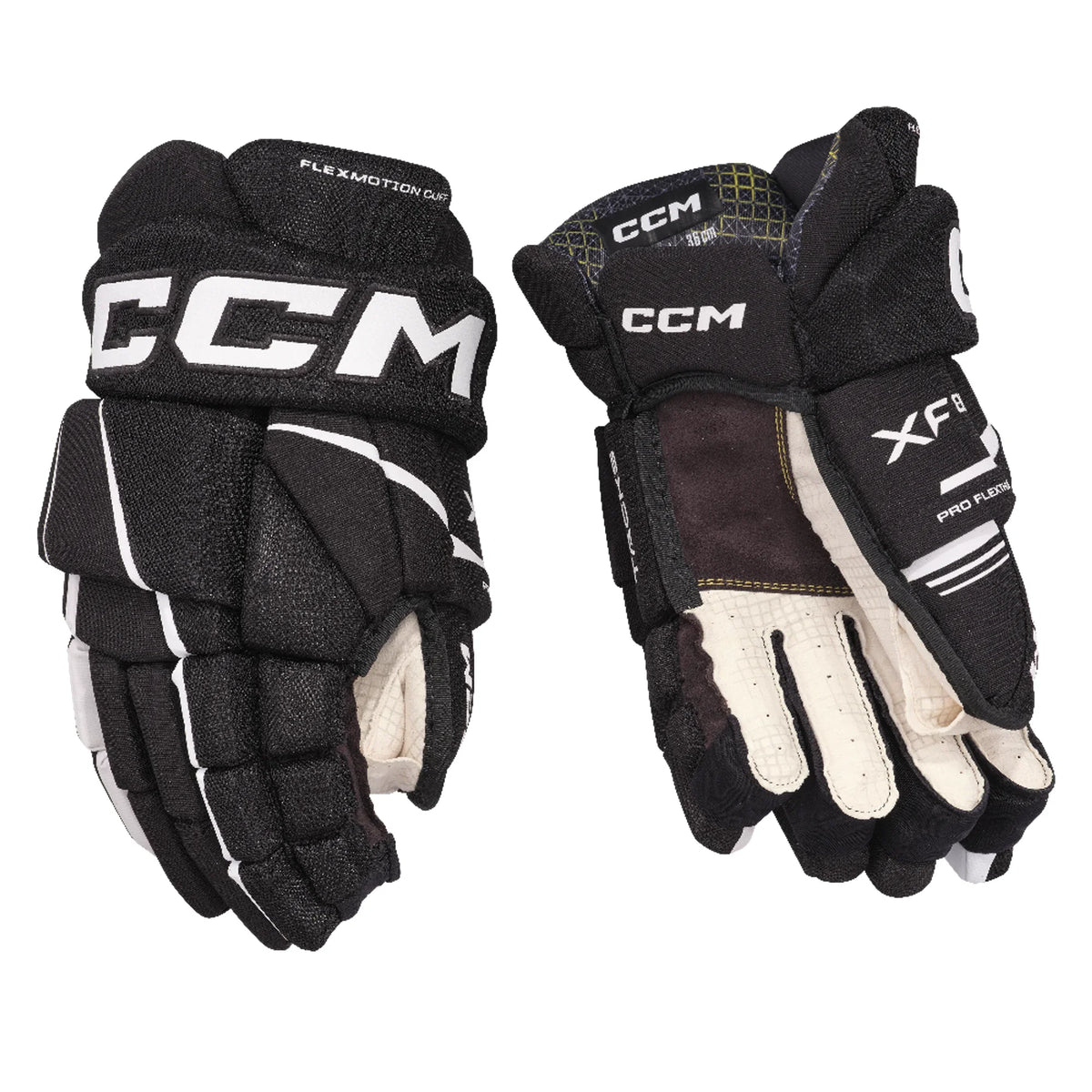CCM Tacks XF80 Junior Hockey Gloves Black/White