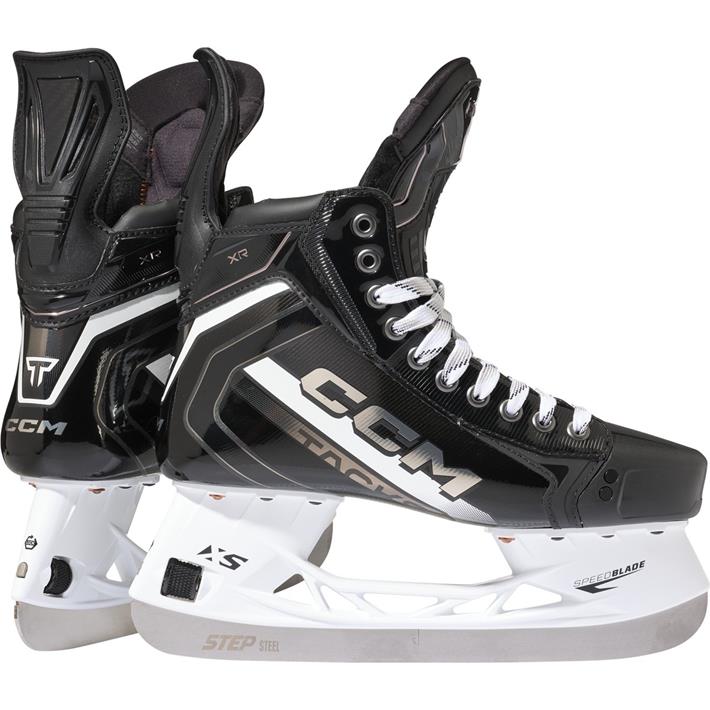 CCM Tacks XR Intermediate Hockey Skates - side and rear pair view