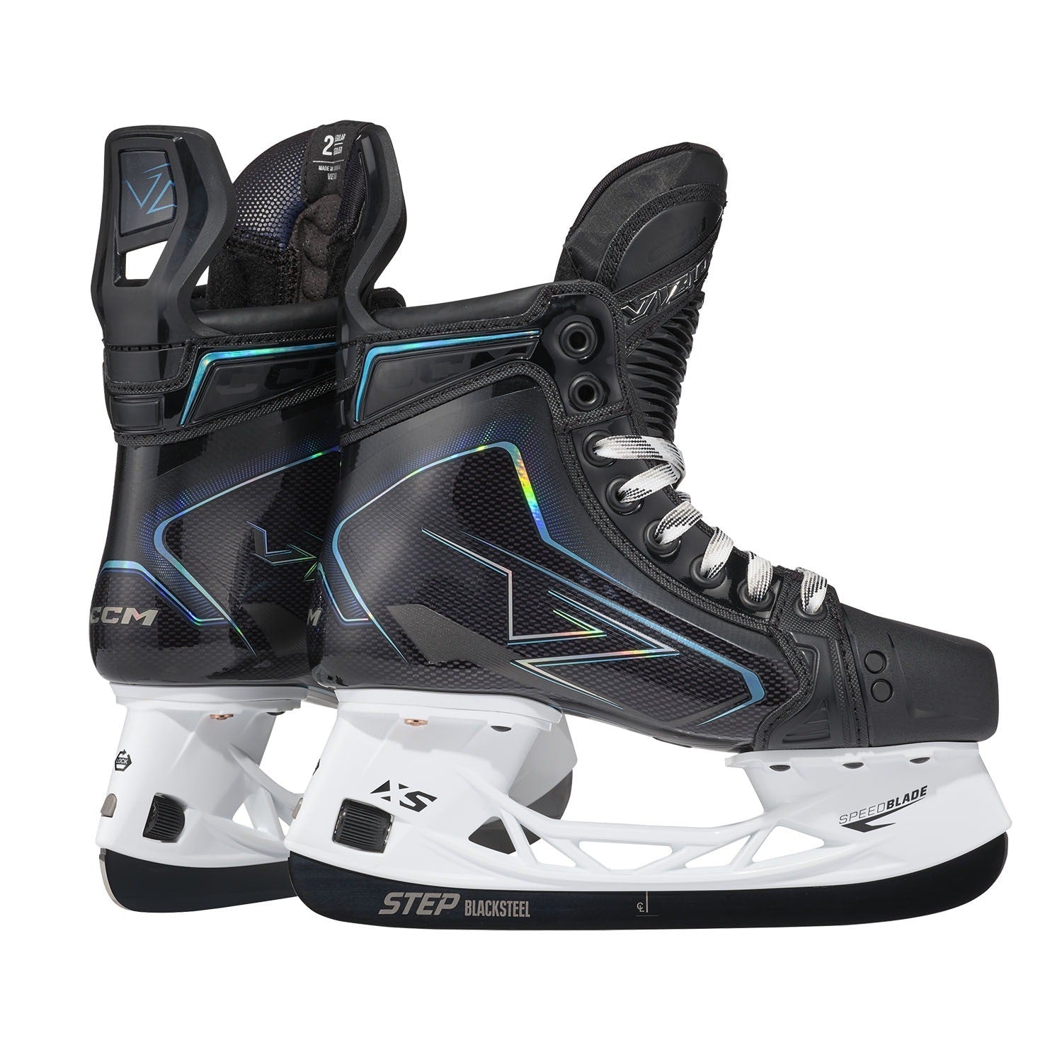 CCM Vizion Junior Hockey Skates - side and rear view