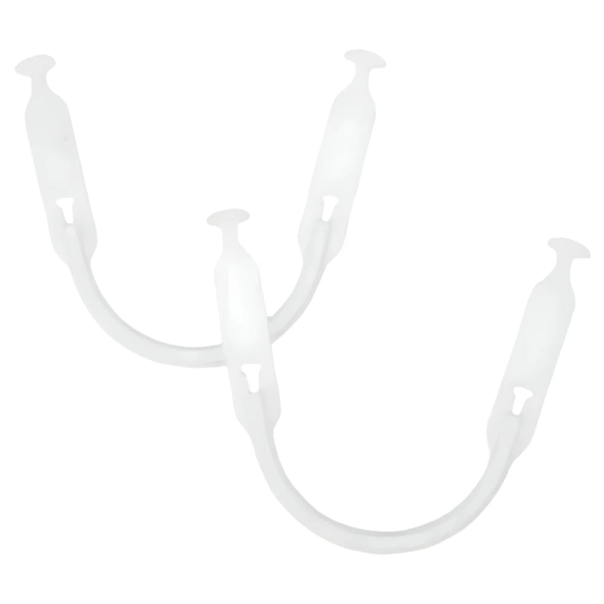Nash Hockey Helmet Ear Loops replacement pair in White, exact colour original product photo.