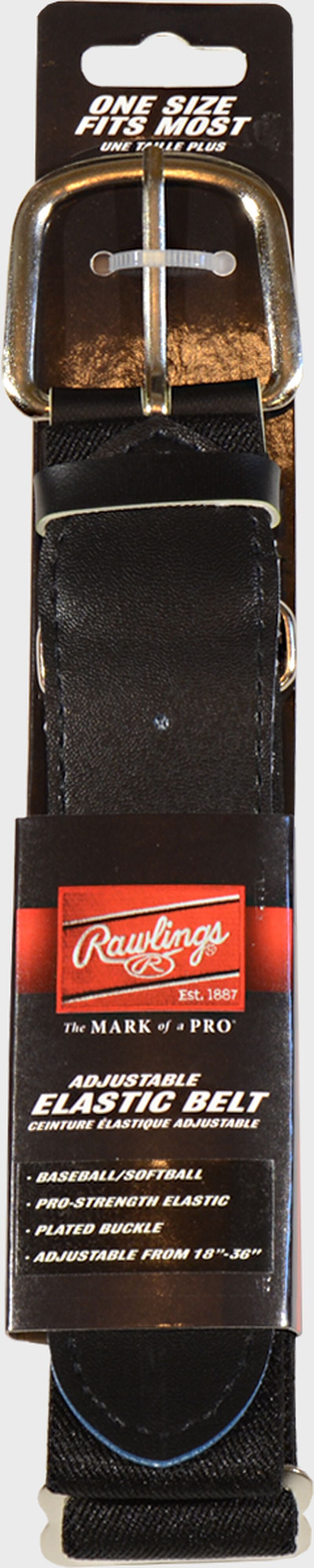 Rawlings Adult Adjustable Baseball Belt - Black