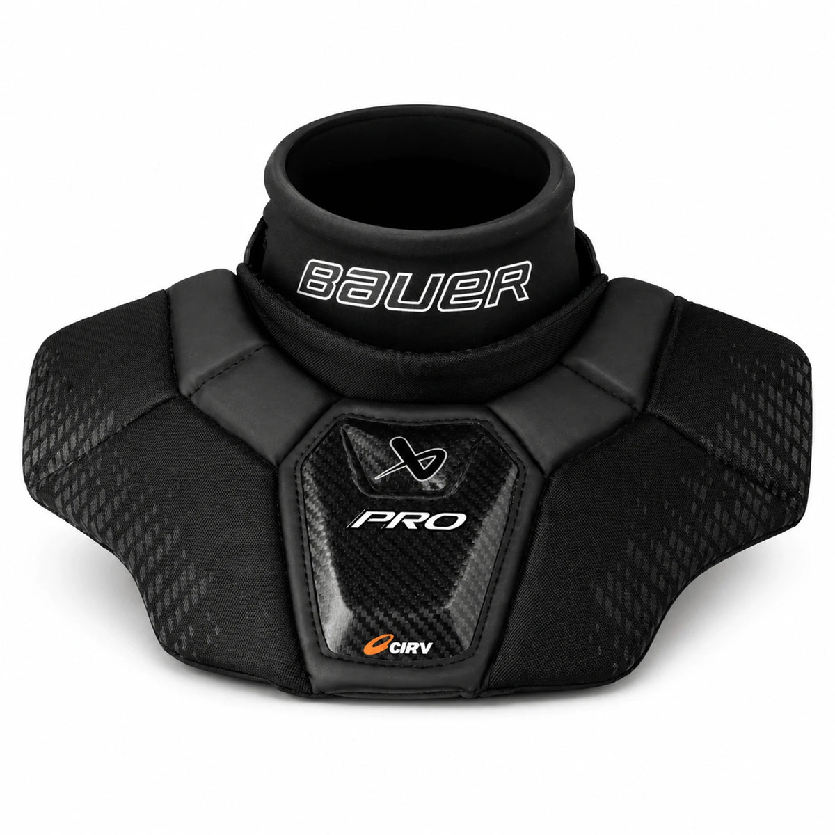 Bauer Pro Certified Senior Goalie Neck Guard (2025) - original product centered on white square background, 2000 x 2000 WebP