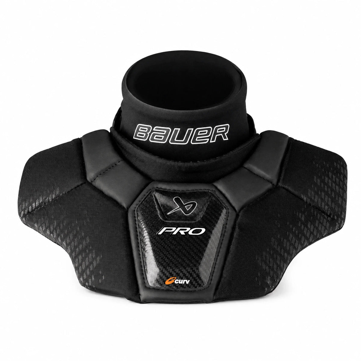 Bauer Pro Certified Junior Goalie Neck Guard (2025) - original product centered on white square background, 2000 x 2000 WebP