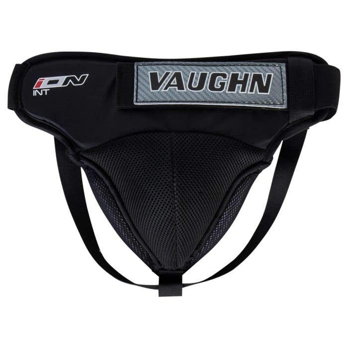 Vaughn ION Intermediate Goalie Jock – clean front view, 2000 x 2000, white background