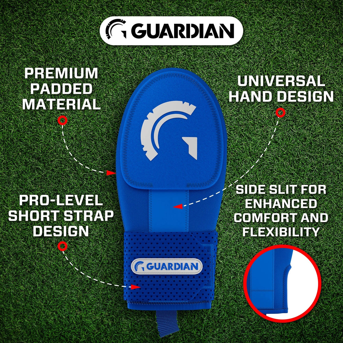 Guardian Baseball Adult Sliding Mitt Royal Blue, original isolated product photo