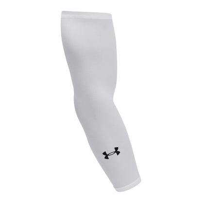 Under Armour UA Team Unisex Arm Sleeve White/Black style 1388085-100, authentic manufacturer photo, 2000x2000