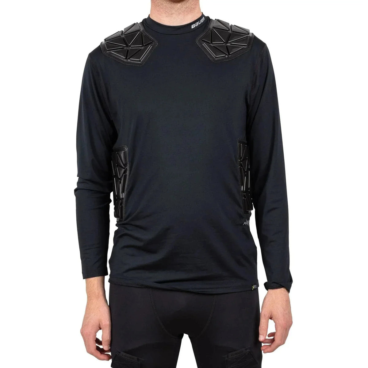 Bauer Elite Padded Junior Goalie Long Sleeve Shirt, authentic product photo, clean white background, 2000 x 2000