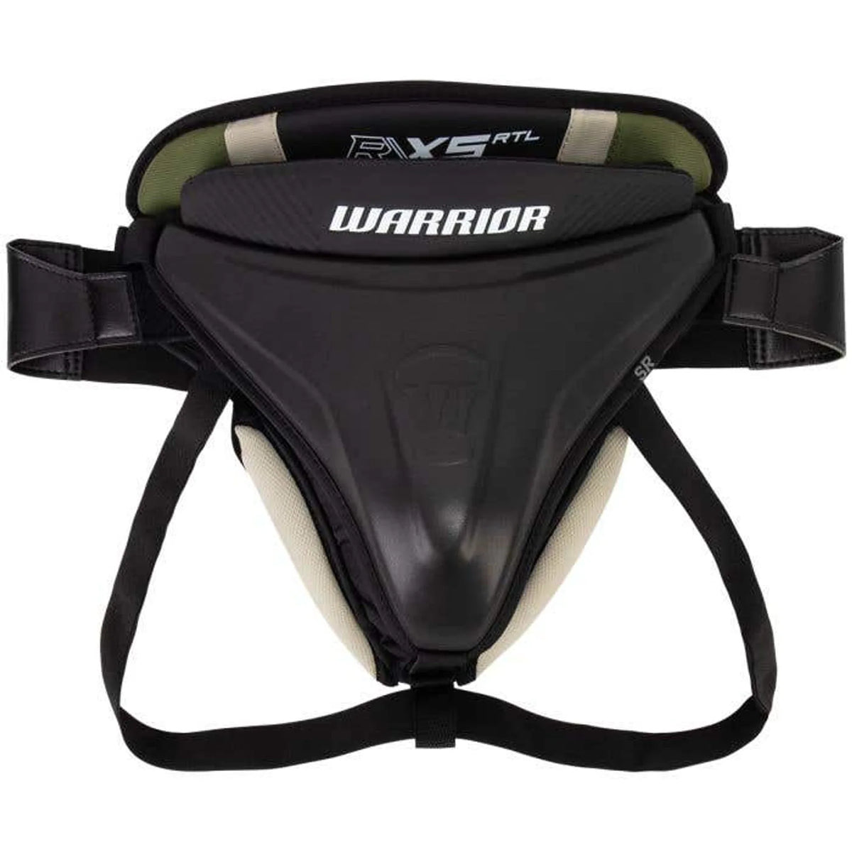 Warrior Ritual X5 RTL Senior Goalie Jock – front, pure white background 2000 x 2000