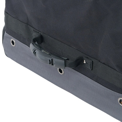 Vaughn VX1 Pro Senior Goalie Wheeled Bag Black handle view, authentic verified retailer photo