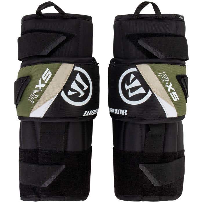 Warrior Ritual X5 Junior Goalie Knee Guards (2025) - front product view