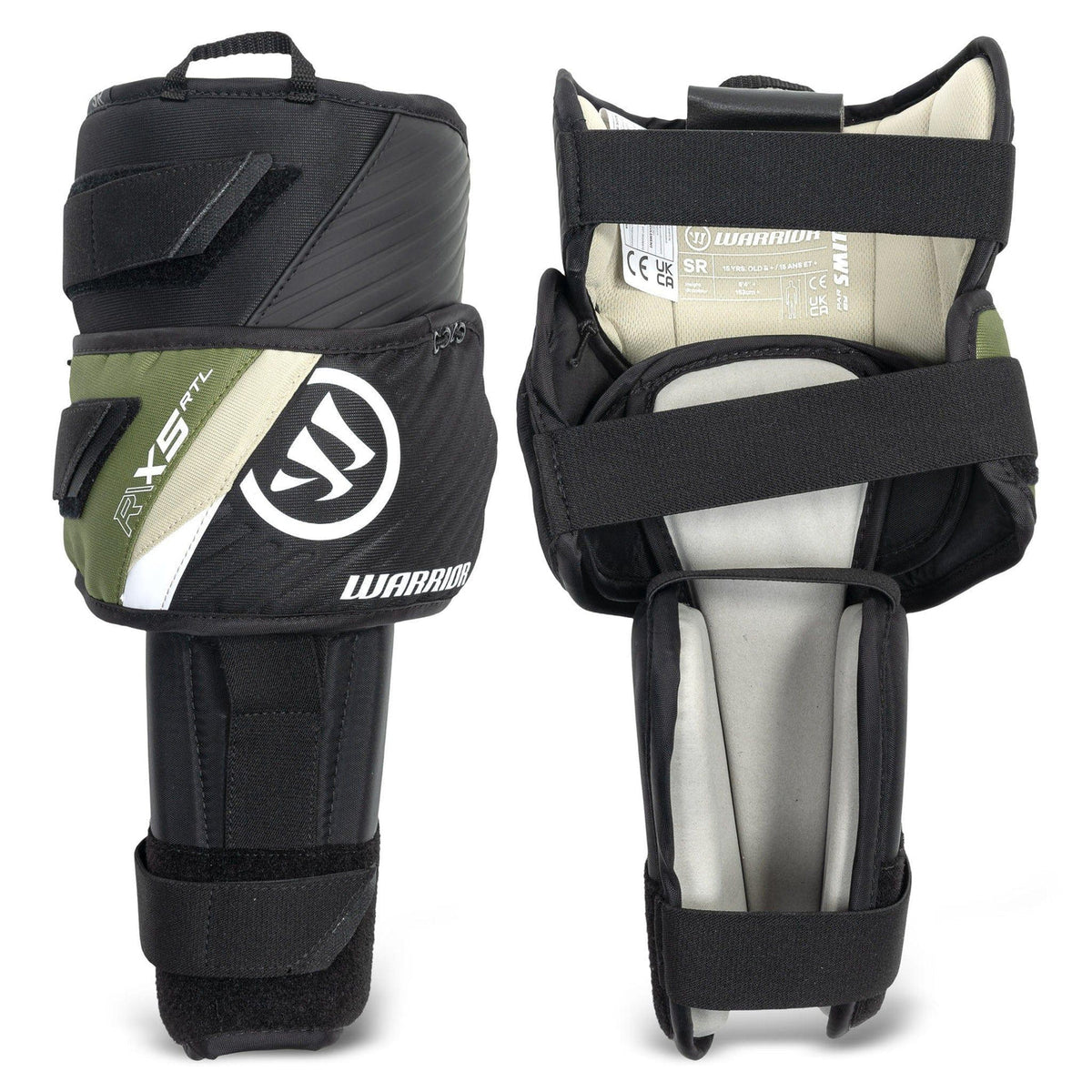 Warrior Ritual X5 RTL Senior Goalie Knee Guards (2025) - front product view