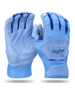 Rawlings Workhorse Adult Baseball Batting Gloves (Columbia Blue/Royal | Medium)